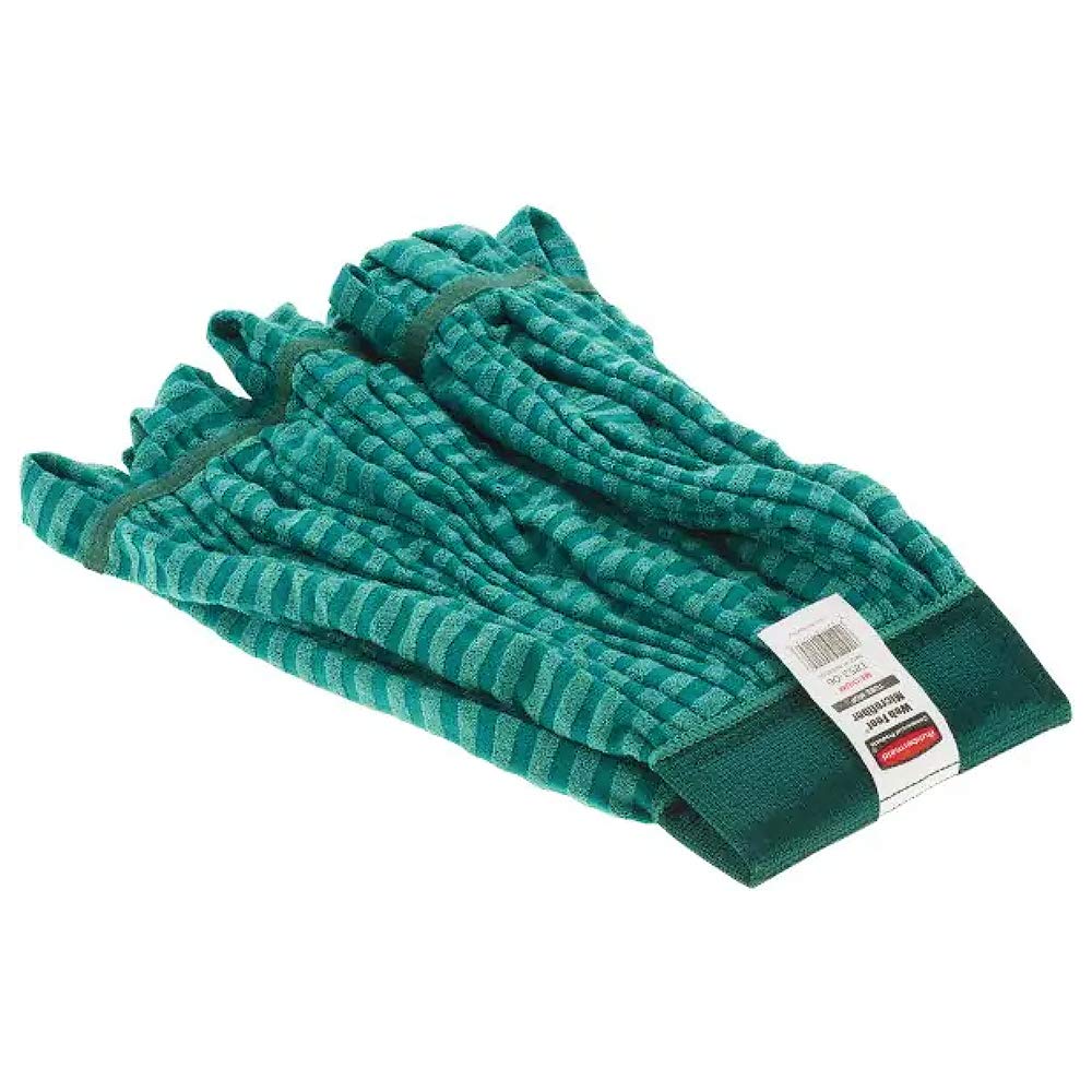Rubbermaid Commercial Products FGT85206GR00 Cabezal de trapeador de tubo de microfibra (mediano, diadema de 5 pulgadas, verde)