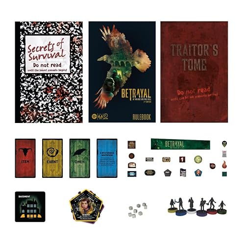 Avalon Hill Hasbro Gaming Betrayal at The House on The Hill Juego de Mesa cooperativo de 3ª edición, Edades de 12 años en adelante, 3-6 Jugadores, 50 escenarios escalofriantes
