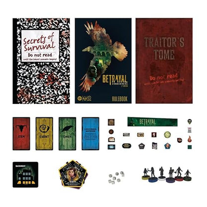 Avalon Hill Hasbro Gaming Betrayal at The House on The Hill Juego de Mesa cooperativo de 3ª edición, Edades de 12 años en adelante, 3-6 Jugadores, 50 escenarios escalofriantes