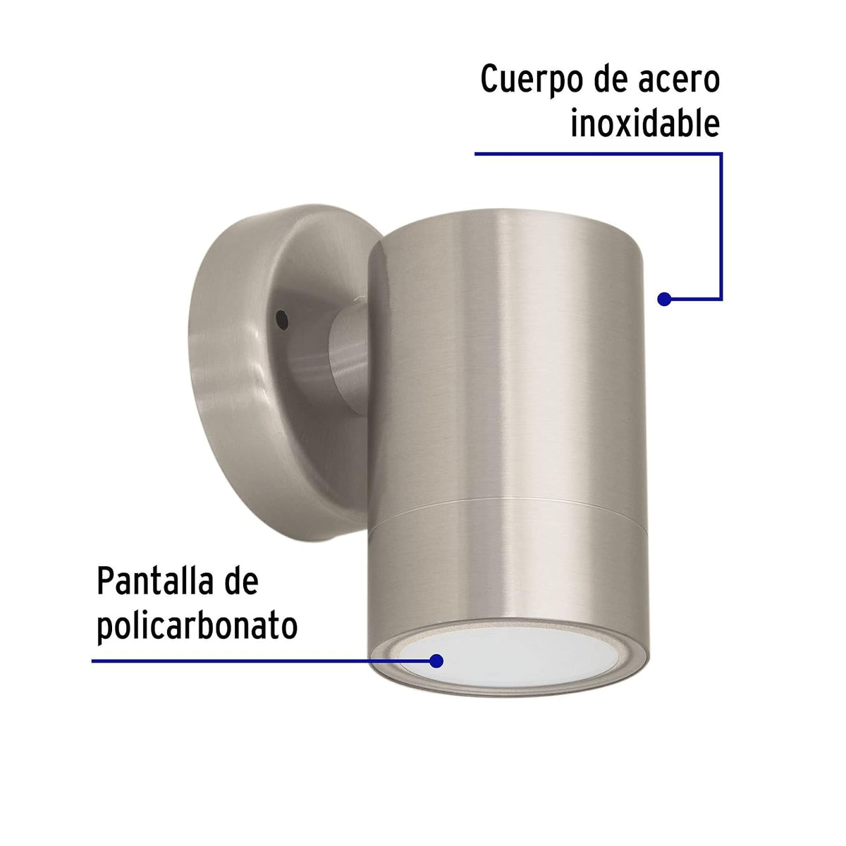 Volteck Lait ARB-202L, Arbotante satín de LED 5 W de acento 1 spot luz cálida