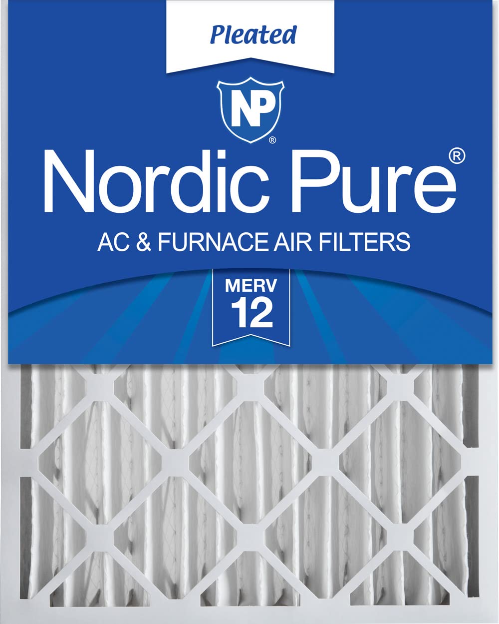 Nordic Pure 16x24x4M12-1 MERV 12 Pleated Air Condition Furnace Filter, Box of 1