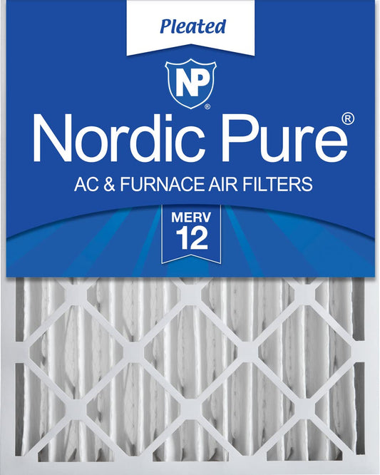 Nordic Pure 16x24x4M12-1 MERV 12 Pleated Air Condition Furnace Filter, Box of 1