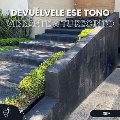 776 SSBLS BLACK SATINADO Protector e intensificador para piedras negras, agregando un tono intenso húmedo. Ideal para recinto, tikul, granito negro flameado y slate. 4 Litros