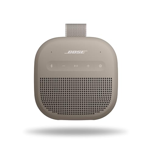 Bose SoundLink - Altavoz Bluetooth Micro portátil, Altavoz inalámbrico para Exteriores, hasta 12 Horas de duración de la batería, Impermeable y a Prueba de Polvo, Piedra Arenisca - Edición Limitada