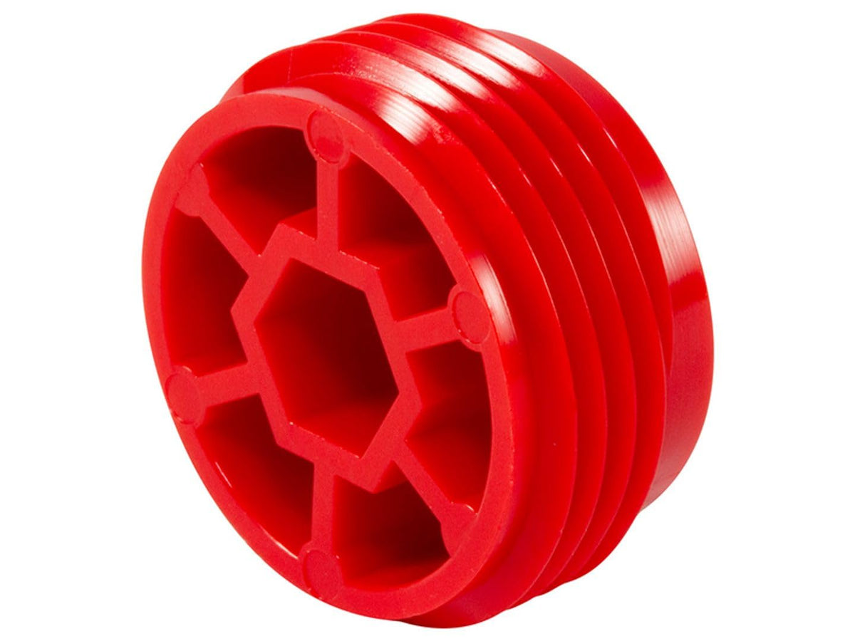 Caplugs 99390176 Plastic Threaded Plug for Pipe Fittings. P-48, PE-HD, To plug thread size 1/2 NPT", Red (Pack of 50)