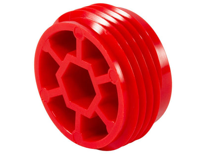 Caplugs 99390176 Plastic Threaded Plug for Pipe Fittings. P-48, PE-HD, To plug thread size 1/2 NPT", Red (Pack of 50)
