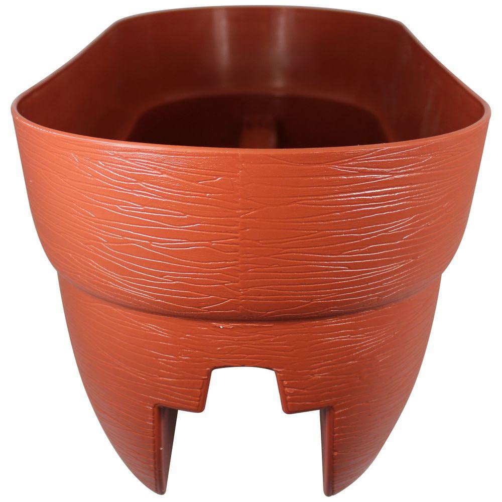 EMSCO Group Bloomers - Macetero de con Agujeros de Drenaje, Maceta de Resina Resistente a la Intemperie de 24 Pulgadas, Terracota