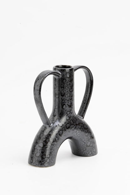 Sochic Base Moteada Decorativa Kris Color Negro Hecha en Cerámica