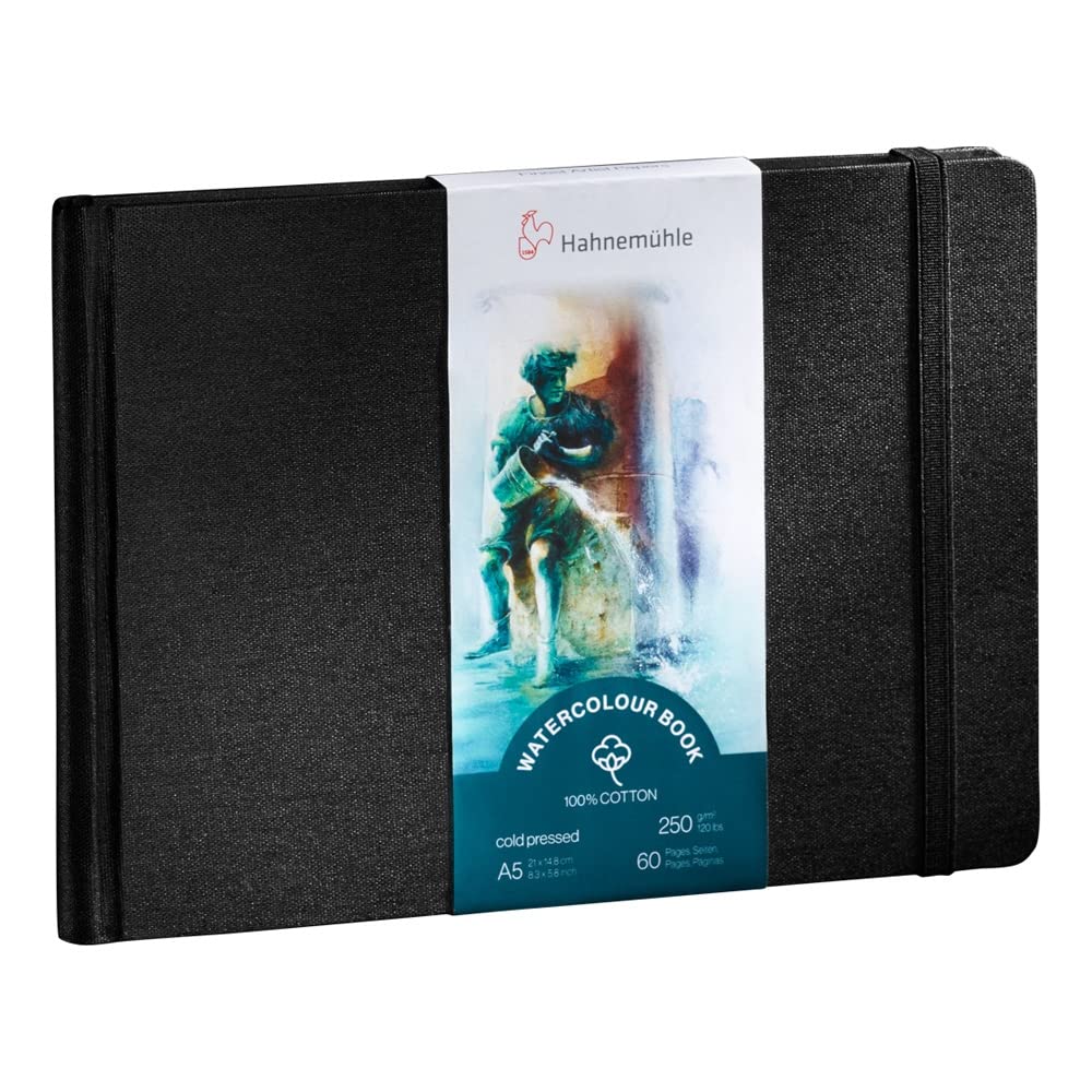 Hahnemuhle - Libros de acuarela 100% algodón, 8.2 x 5.8 pulgadas, paisaje
