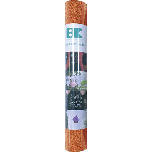 Best Creation - Rollo de purpurina para planchar, color naranja, 12 x 24 pulgadas