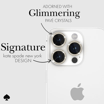 Protector de Lente de cámara para iPhone 15 Pro/iPhone 15 Pro MAX con Anillo de Aluminio, Juego en Piedra Dorada