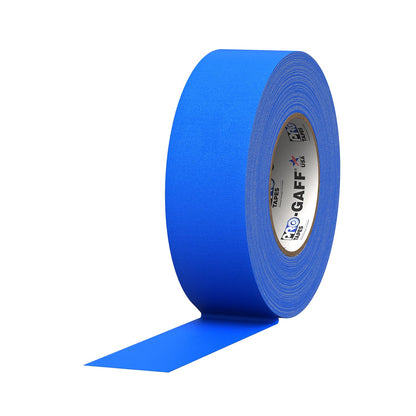 Pro Tapes Cinta Gaffer Mate con Adhesivo de Goma - 2" (Pack of 1) - Azul Electric