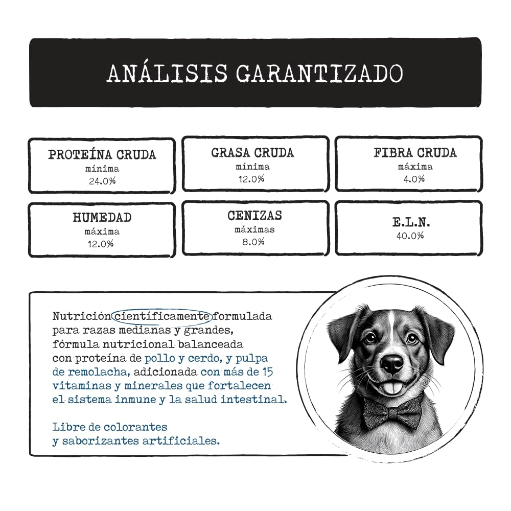 Prime Care Alimento para Perros Adultos Razas Medianas y Grandes 4 kg