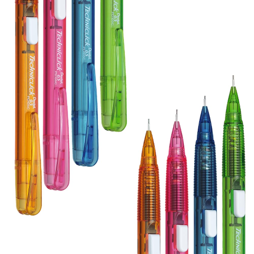 Pentel de México PD105RDBP4-M Techniclick Rd Portaminas Av.Lat. 0.5 mm, pack of/paquete de 1