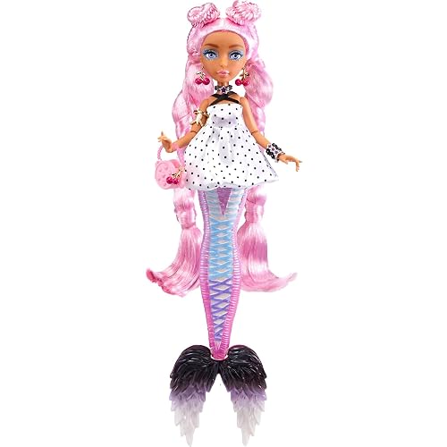 Mermaze Mermaidz Fashion Fins - Morra - Muñeca de Moda Personalizable con Colas Mix & Match, Aleta y Maquillaje con Cambio de Color y Cabello Sorpresa - para Niños y Coleccionistas de 4+ años