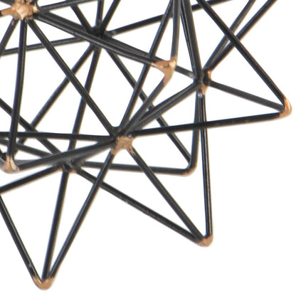 Deco 79 95243 - Decoración de estrellas de alambre de metal, 17.8 cm ancho x 17.8 cm de alto