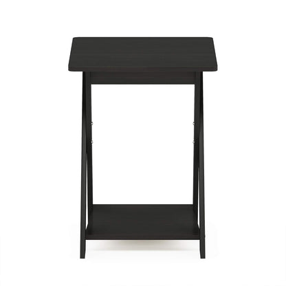 FURINNO Modern Simplistic Mesa Auxiliar, 1 Paquete sin Bandeja, Espresso