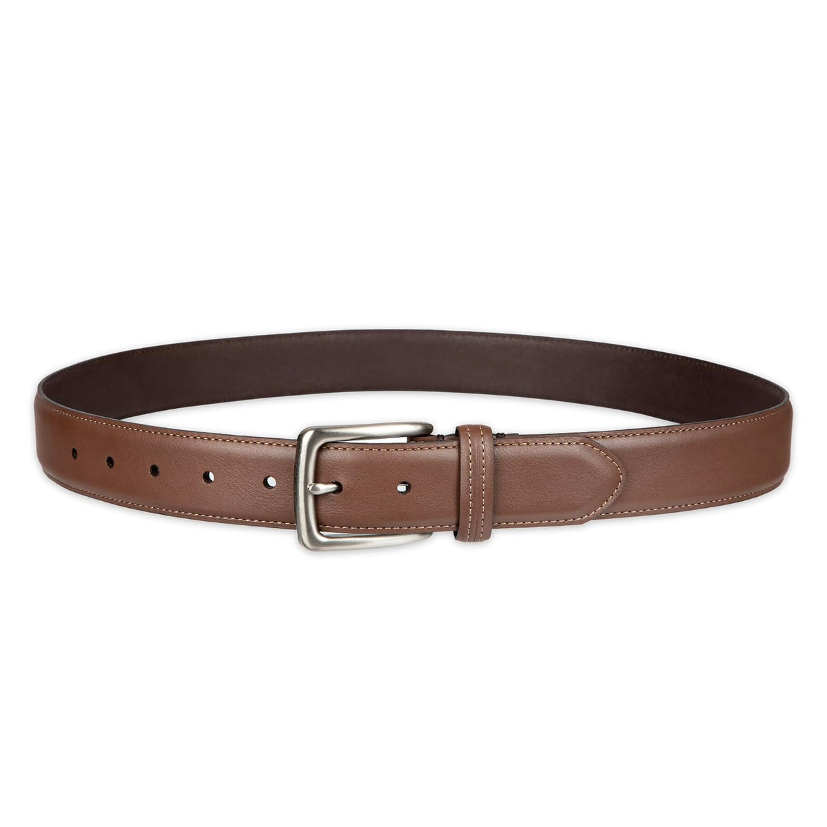 Columbia Cinturón cosido con logotipo de Trinity – Vestido casual con hebilla de una sola punta para jeans, caqui Cinturón para Hombre