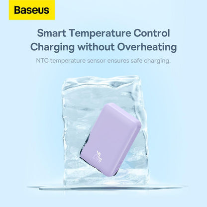 Baseus Mini Power Bank magnetica 10000mAh 20W de Carga rápida e inalambrica, Morado