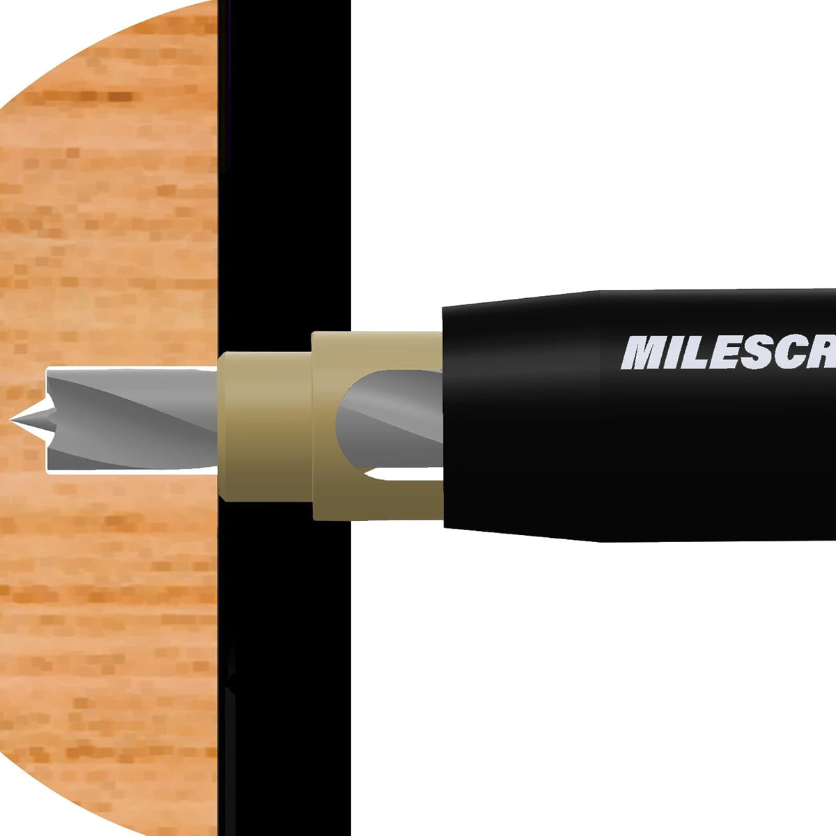 Milescraft 2312 - PinBit de estante de 5 mm, para perforación de agujeros de pasador