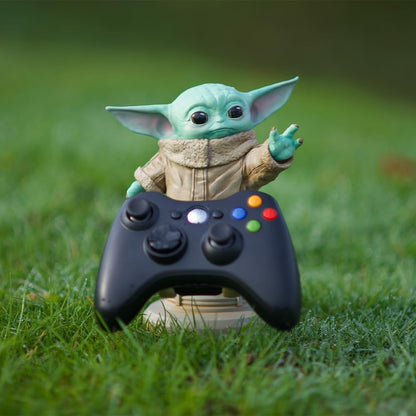 Cable Guys - Star Wars Grogu Seeing Stone Pose Gaming Accessories Holder & Phone Holder for Most Controller (Xbox, PS, Nintendo Switch) & Phone