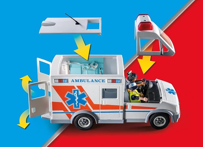 Playmobil City Action 71232 Ambulancia con con Accesorios y 3 Figuras