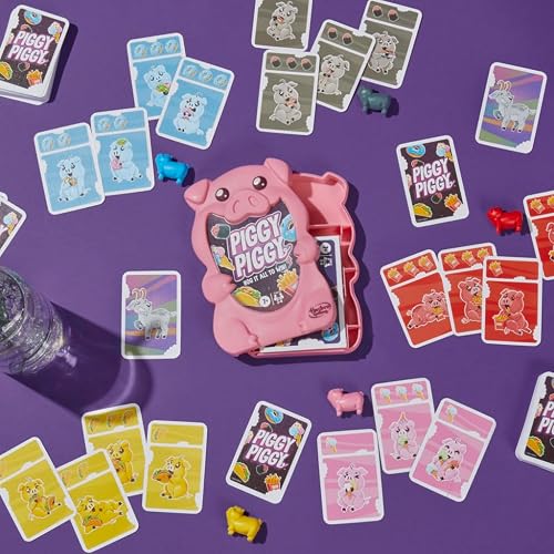 Hasbro Gaming Piggy - Juego de Cartas para 2 a 6 Jugadores Desde 7 Años