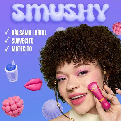 NYX Professional Makeup, Smushy Bálsamo de Labios Matte - Tono Soft Sorbet