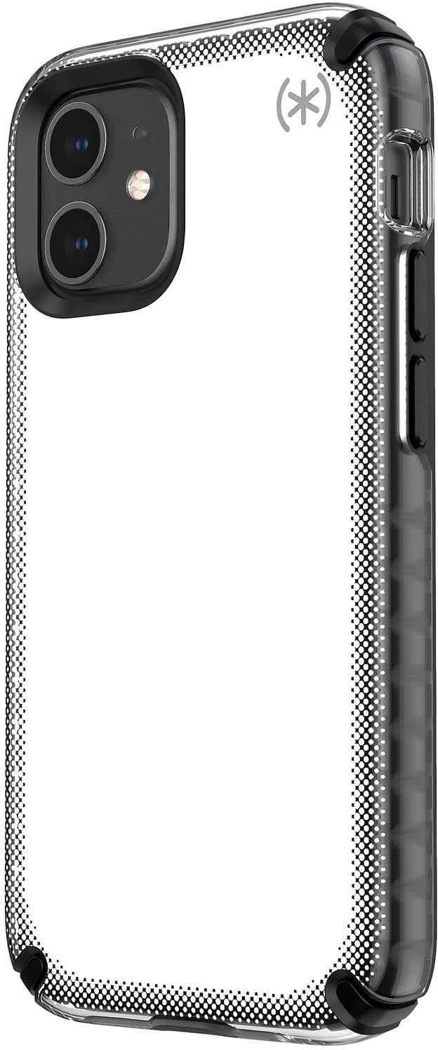 Speck Products Presidio2 Armor Cloud OPhone 12 Mini, Transparente/Negro/Blanco Caliente/Negro/Negro
