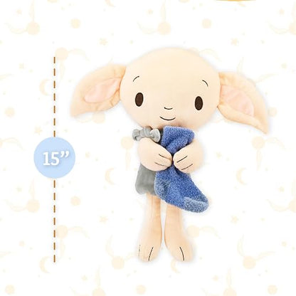 Harry Potter Dobby - Peluche de Peluche para niños, el Adorable Elfo de la casa con su icónico calcetín para bebés, niños pequeños y niños, 15 Pulgadas