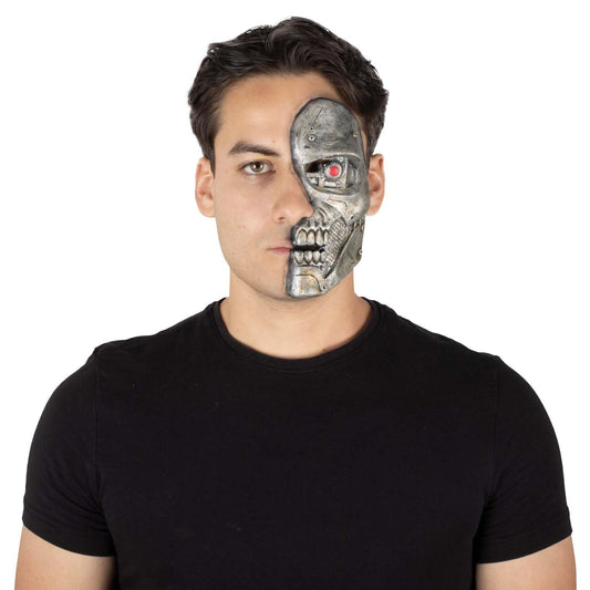 Ghoulish Productions Aplicación De Látex Half Mask Cyborg - Pegatina De Halloween - Ideal Para Maquillajes Decoración Halloween Terror Miedo Fiesta Temática