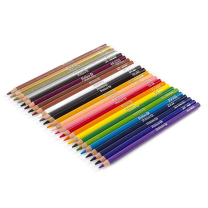 Pelikan Lápices de Colores Redondos con 24 Piezas, Colores Surtidos, Mina de 4mm y Caja de Cartón