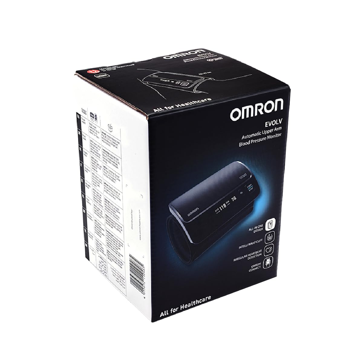 OMRON EVOLV Baumanómetro de Brazo Inalámbrico, App OMRON Connect | Bluetooth y app OMRON Connect. Brazalete Intelli Wrap 22-42 cm. Detecta error de movimiento. Sin cables. Garantía 5 años.
