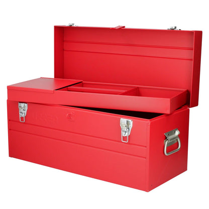 Urrea Caja Portaherramientas Metálica, Varios Tamaños y Colores - 23" x 10" x 11" - Rojo