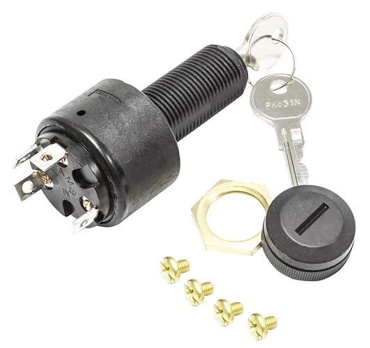 Sierra MP41040 Interruptor de Encendido de 4 Posiciones para Uso Marino, Blanco