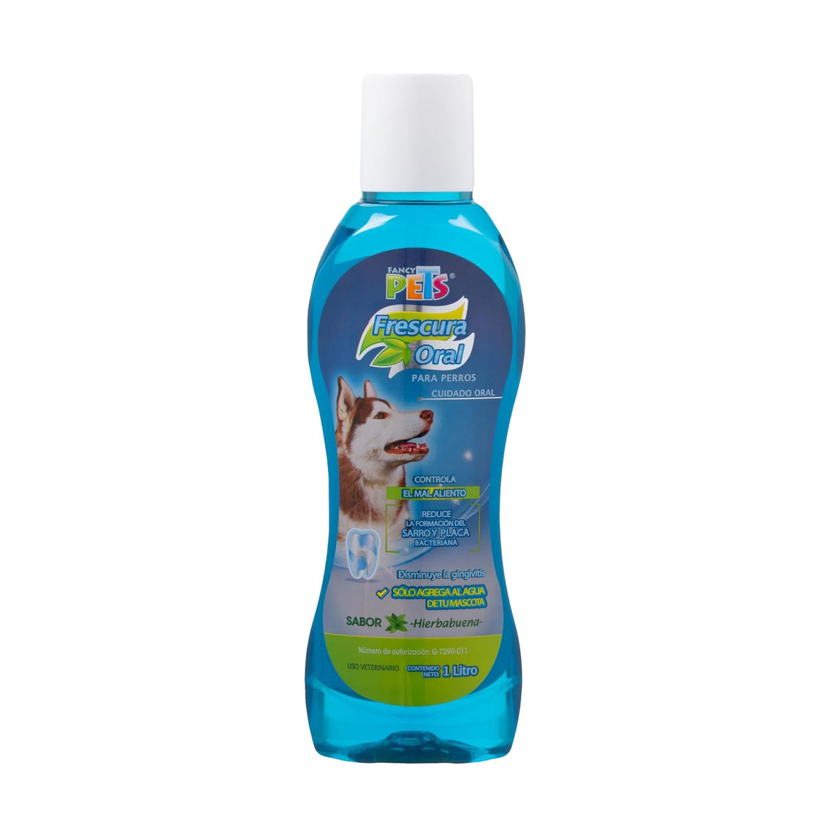 Fancy Pets Refrescante de Aliento para Perros 1L Cuidado Bucal Natural. Disminuye Placa y Controla el Mal Aliento