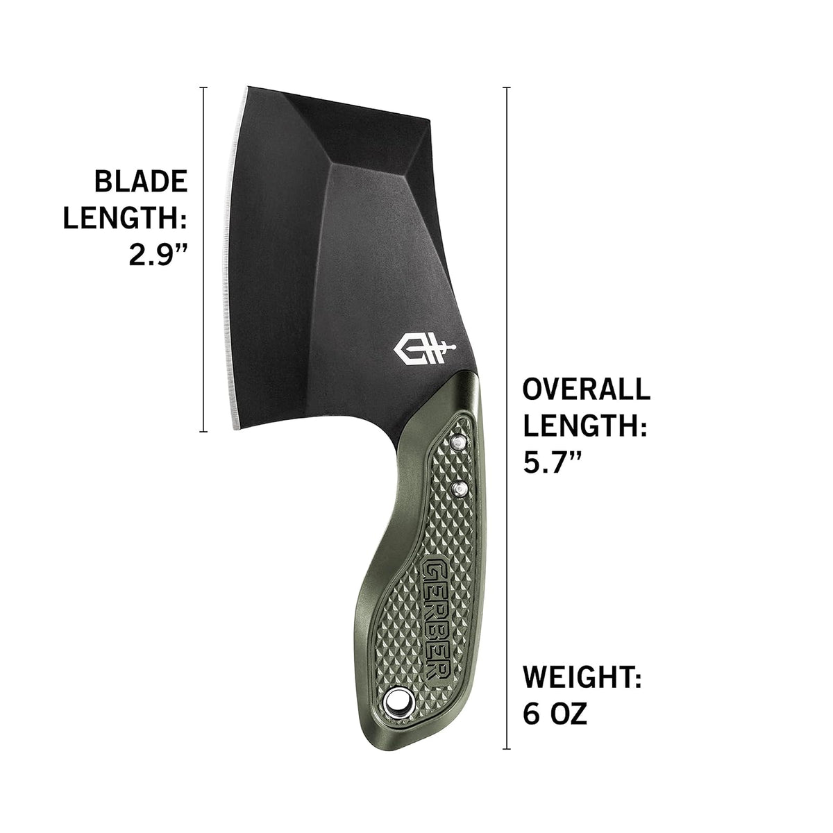 Gerber TRI-Tip Minicuchillo estilo carnicero de hoja fija con funda