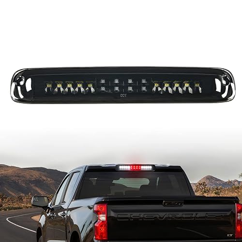 Nilight NA910 Luces LED de Tercera Parada para Chevrolet Silverado/GMC Sierra 1500/2500/3500 HD 2007 HD Classic, Lente Ahumada
