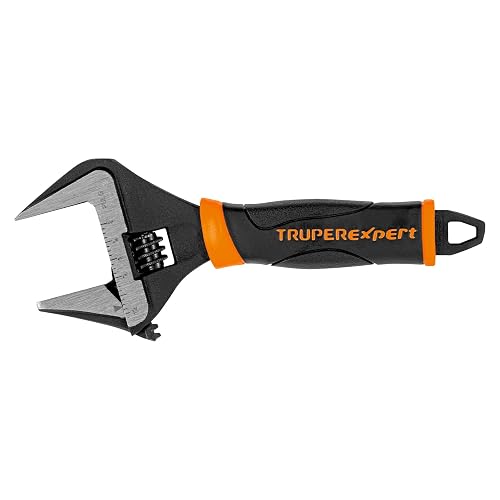 Truper Expert PET-6XA Llave ajustable (perico) 6" boca ancha Comfort Grip