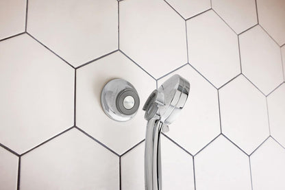 Moen 186117 - Base de mando a distancia extraíble con soporte de pared incluido o opciones adhesivas permanentes impermeables