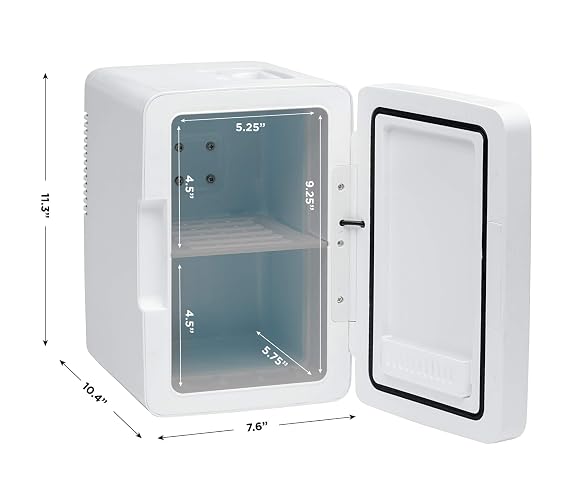 Mini Refrigerador con Espejo, Capacidad 4 Litros, Color Blanco, Modelo RJ48-6-ML