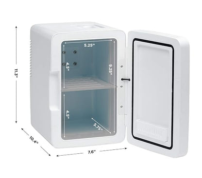 Mini Refrigerador con Espejo, Capacidad 4 Litros, Color Blanco, Modelo RJ48-6-ML