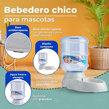Fancy Pets Hagen Bebedero Automático Grande 3.8 L (1GAL) para Perros | Sistema por Gravedad | Base Antiderrapante | Agua Fresca y Limpia