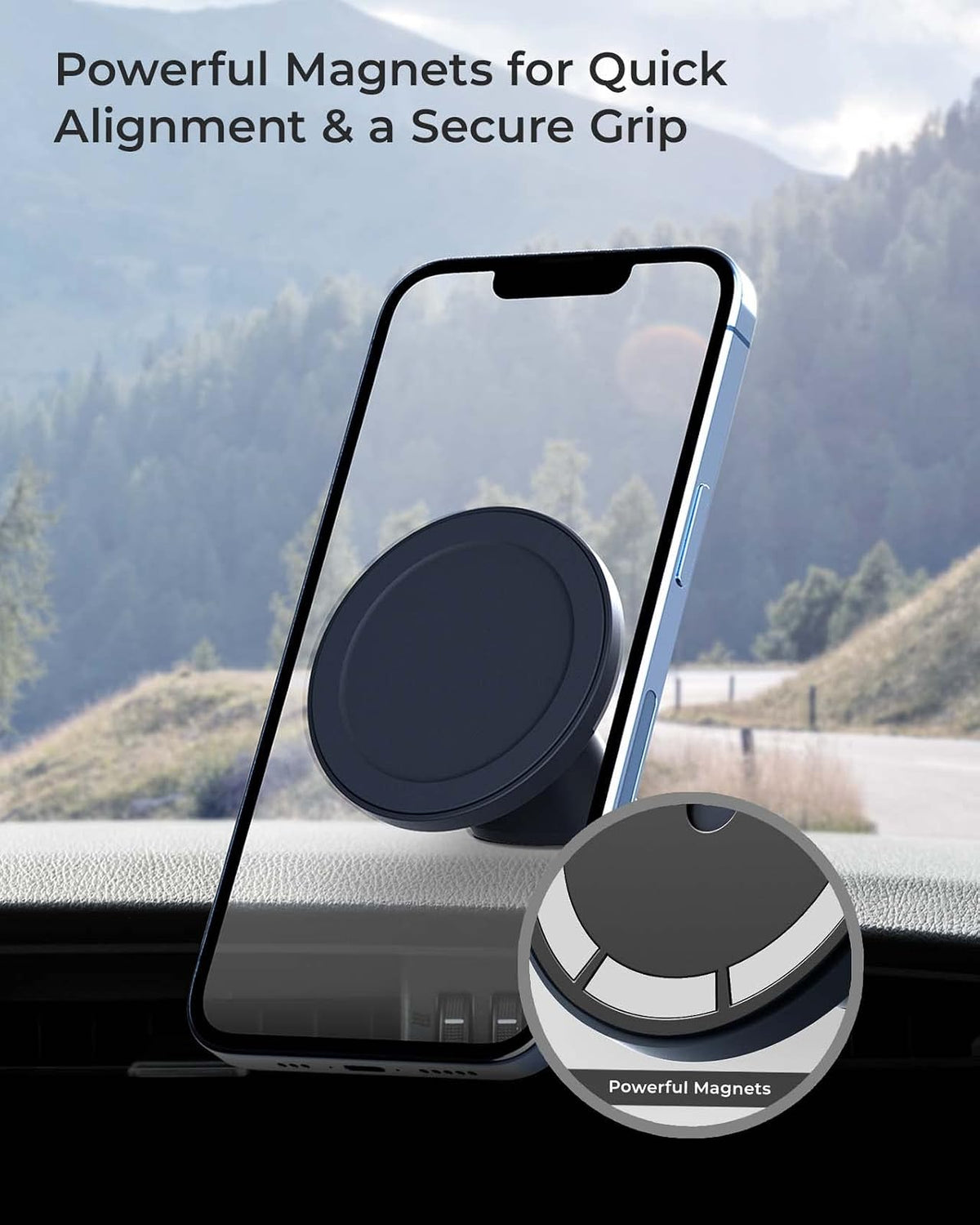 iOttie Velox - Soporte magnético para Automóvil, Compatible con iPhone MagSafe, Incluyendo iPhone 12, 13, 14 y 15 Series