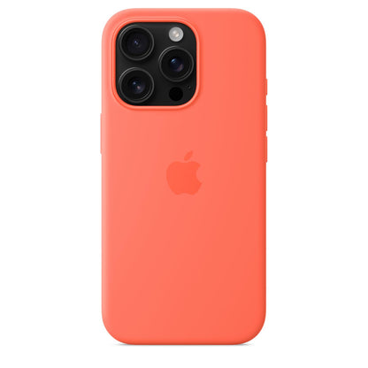 Apple Funda de silicón con MagSafe para el iPhone 16 Pro – Color Mandarina ​​​​​​​