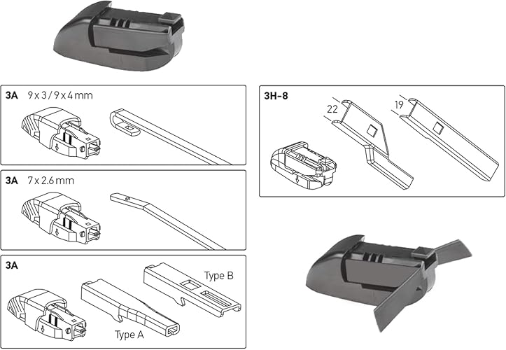 HELLA 9XW16S Pluma limpiaparabrisas CLEANTECH Copiloto para Ibiza/Kwid/Leon/Mazda 2 / Mazda 3 / Mazda 5 / Sentra. Incluye conectores e instructivo.