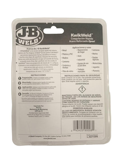 J-B Weld JB Weld Oficial Adhesivo Epoxico Secado Rapido Profesional 8271SPA 284gr
