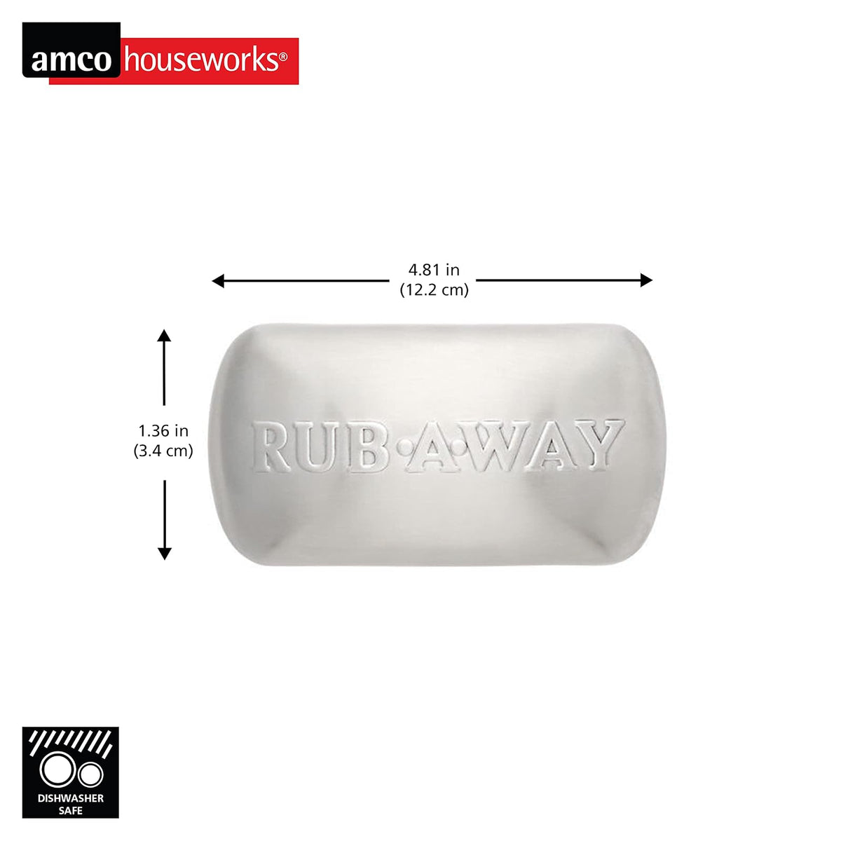 Amco 8402 Rub-a-Way Bar Stainless Steel Odor Absorber