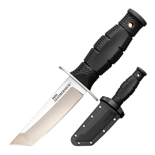 Cold Steel Mini Leatherneck / 6 3/4" Total / 3 Pulgadas / Punta Tanto / Acero Aleado / Negro / Cuchillo de Caza de Hoja Fija