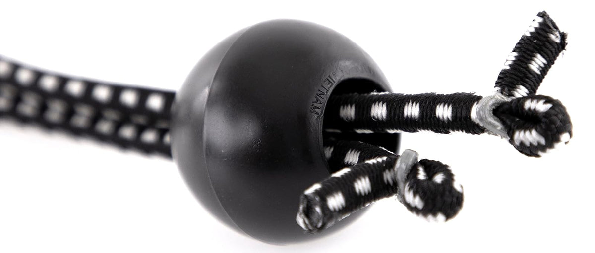 Kotap BB-6B - Cuerda elástica de Bola, Resistente y versátil, Negro, Paquete de 50